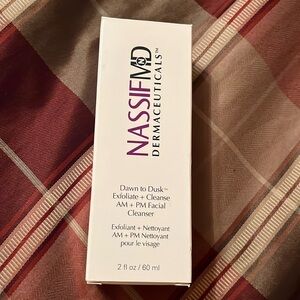 NEW Nassif MD Dawn to Dusk Exfoliate + Cleanse AM + PM Facial Cleanser 2 fl. oz.